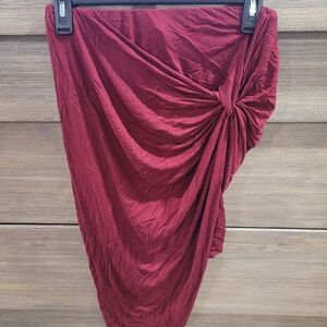 Asymmetrical Skirt With Knot